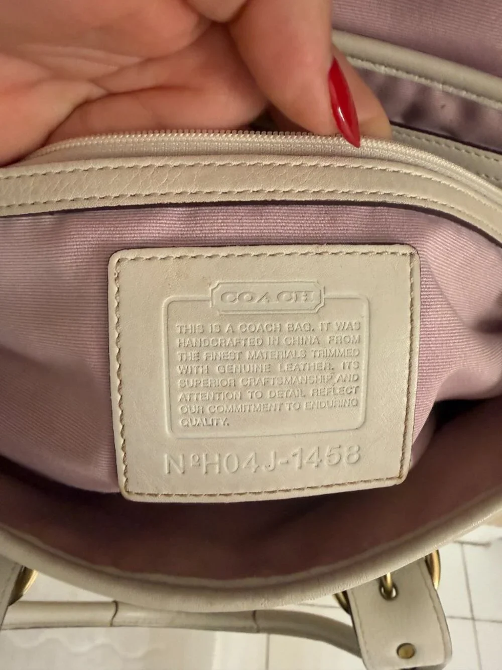 Coach Hampton Soho Leather & Fabric Satchel 2 Buckles with Gold Hardware